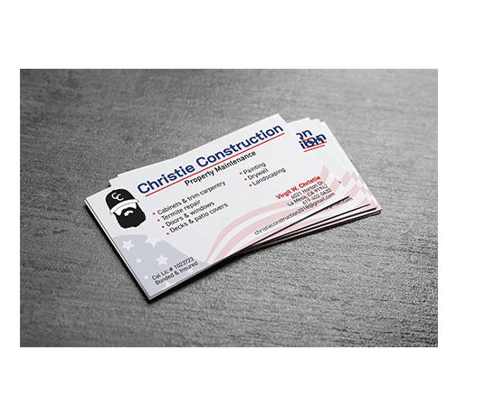 Business Card Design for Christie Construction