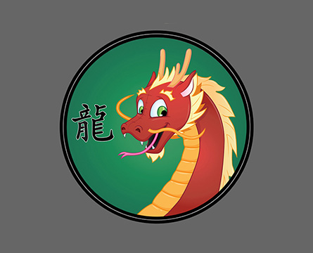 Vector illustration of a chinese dragon