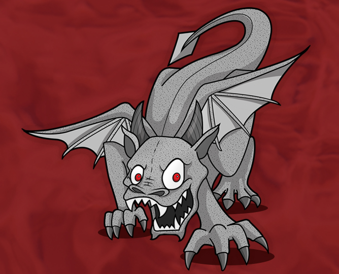 Vector illustration of a cool gargoyle