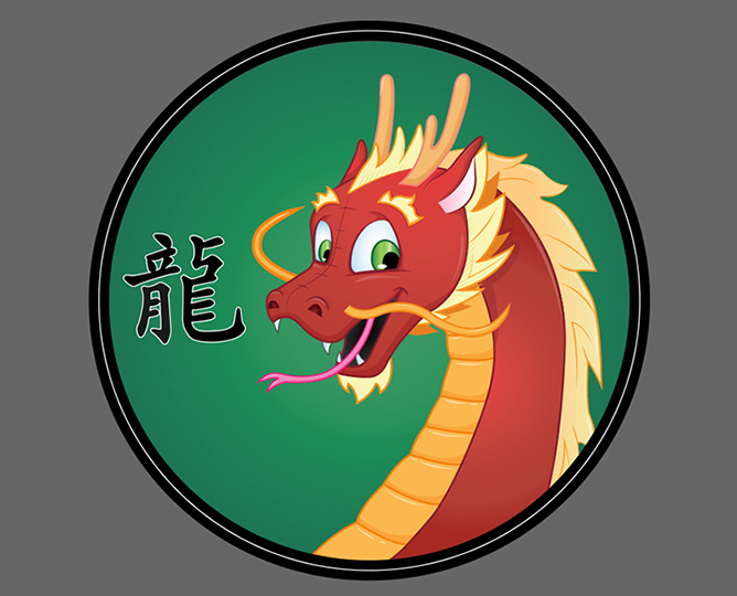 Vector illustration of a chinese dragon